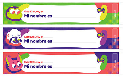 Pulseras de identificación y Etiquetas de mochila